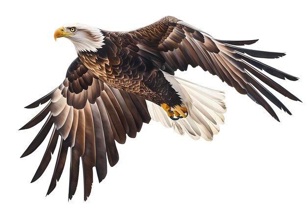 Photo majestic eagle in flight captured in a stunning closeup