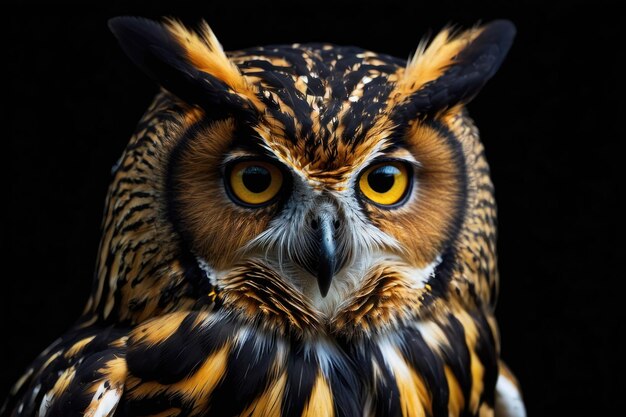 Foto majestic eagle owl portret