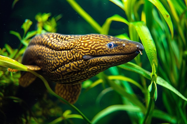 Majestic Eel Gliding Through River Current