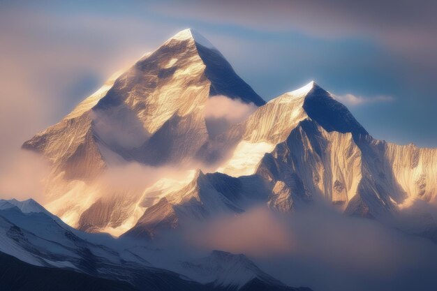 웅장 한 에베레스트 히말라야 산꼭대기 의 멋진 풍경