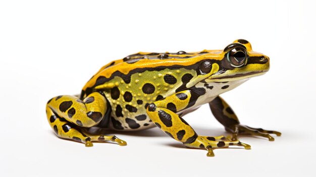 Photo majestic frog shot on white background