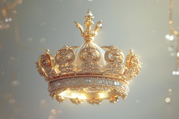 Majestic Golden Crown on Transparent Background