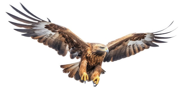 Majestic golden eagle photo realistic illustration - Generative AI.