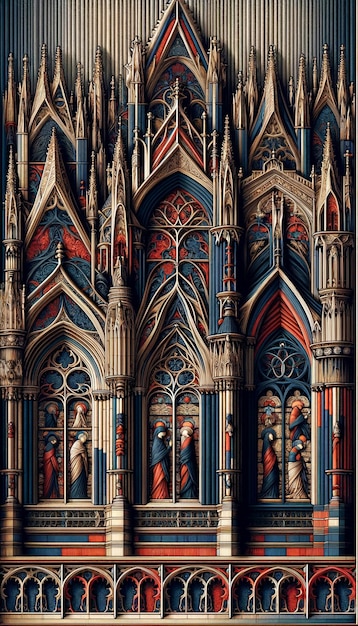 Foto majestic gothic revival ingewikkelde architectuur illustratie