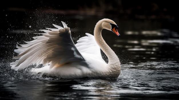 Majestic and graceful swan AI generated