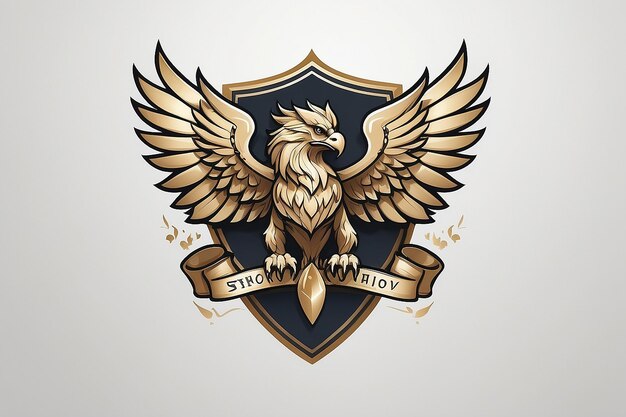 Foto protezione e resistenza del modello di logo majestic gryphon