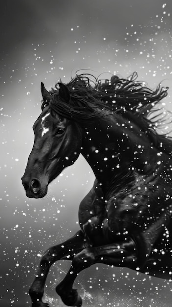 Foto majestic horse dieren achtergrond in hoge resolutie