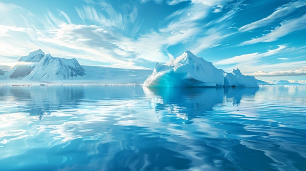 Photo majestic iceberg floating in the ocean