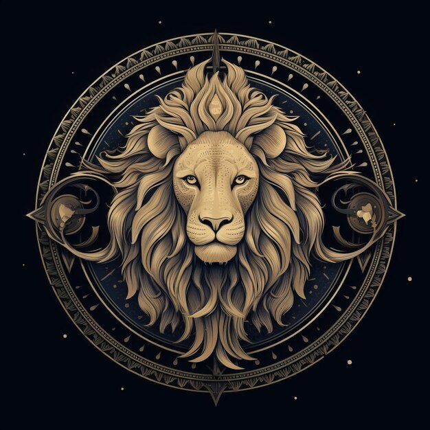 Photo majestic leo zodiac sign