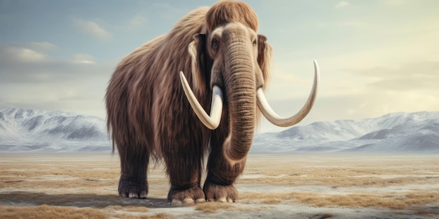 Majestic Mammoth Roaming Nature Expanse