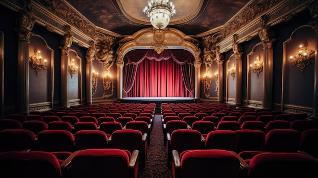 Majestic Mansion Theater High Ceilings Luxurious Velvet Seating