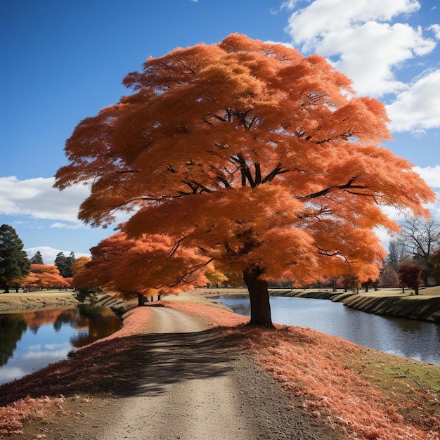 Majestic Maples Autumn Landscape Photo