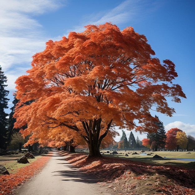 Majestic Maples Autumn Landscape Photo