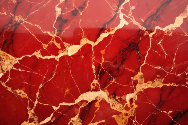 Majestic Marble Veins in Red and Gold