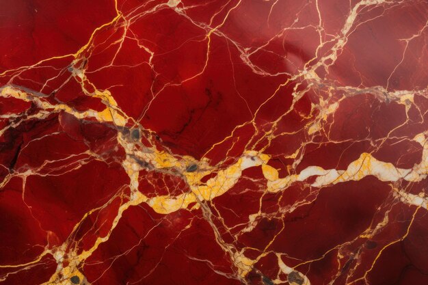 Majestic Marble Veins in Red and Gold