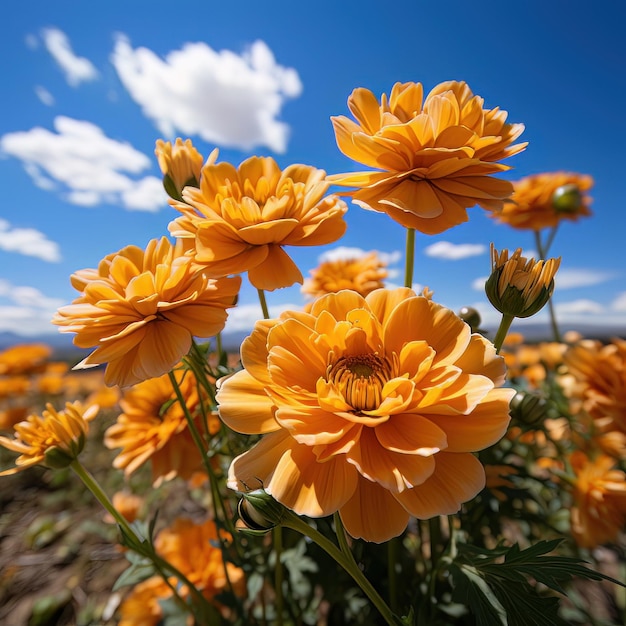 Majestic Marigolds voorjaars achtergrondfoto.