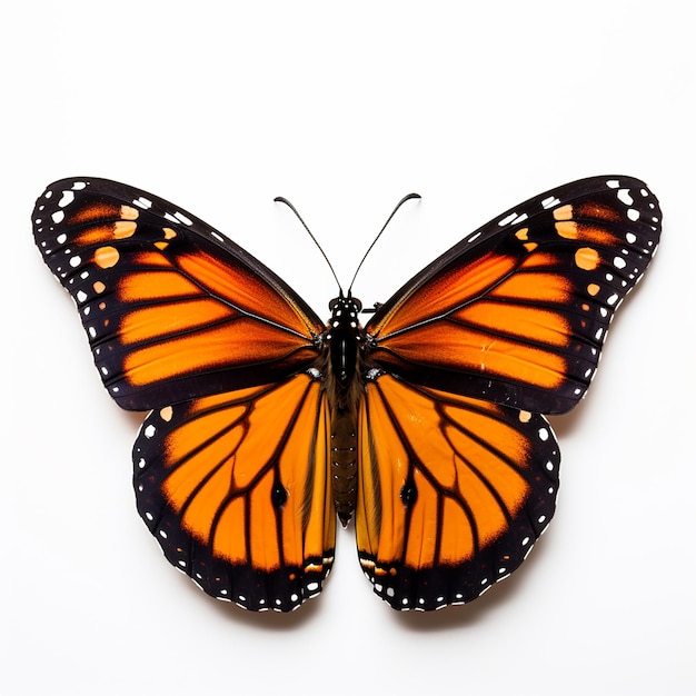 Photo majestic monarch butterfly on clear background