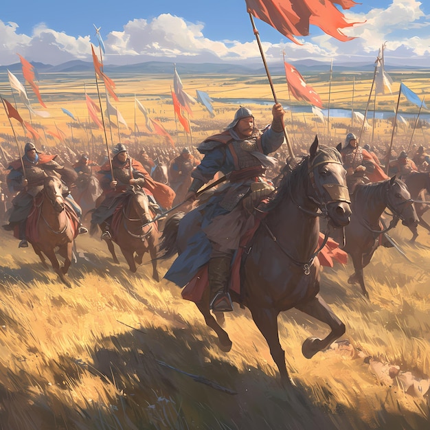 Majestic Mongolian Cavalry Charge