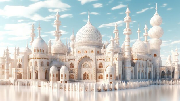 Величественная мечеть d иллюстрация генеративный ай