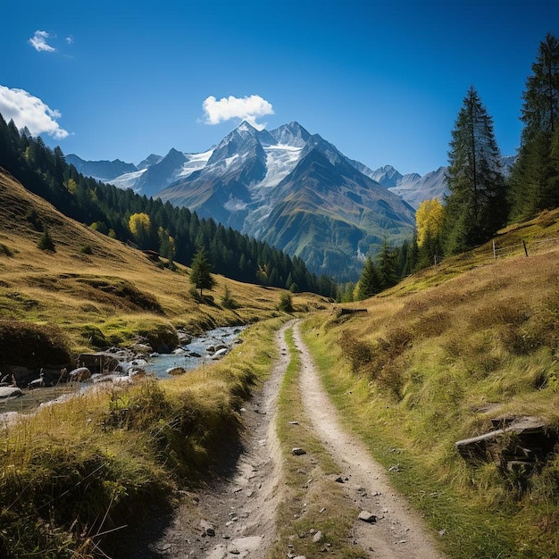 Majestic Mountain Escape Berglandschap Foto