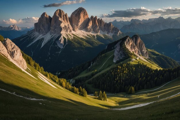 Photo majestic mountain landscape at dusk