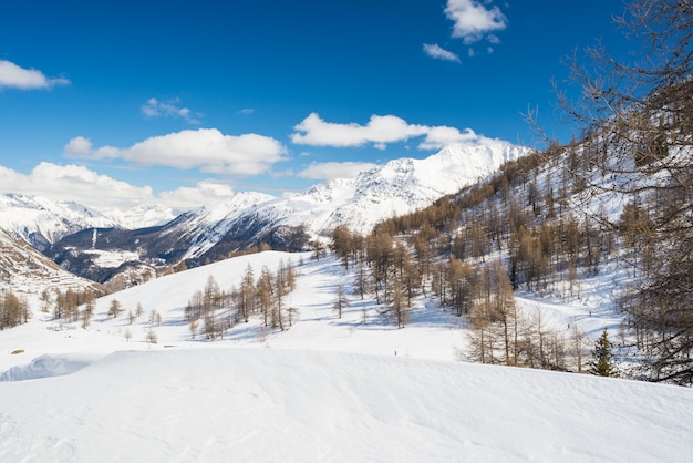 Majestic mountain peaks in the Alps