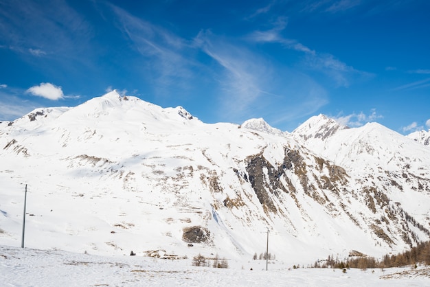 Majestic mountain peaks in the Alps