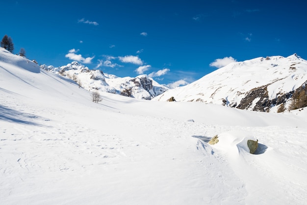 Majestic mountain peaks in the Alps