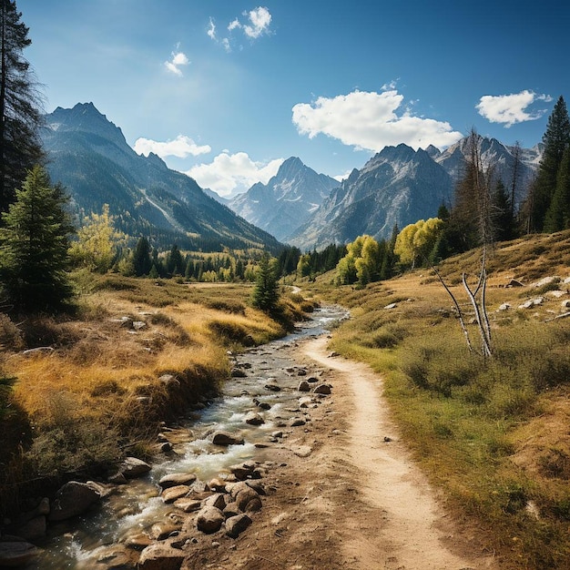 Majestic Mountain Peaks Mountain Landscape Photo