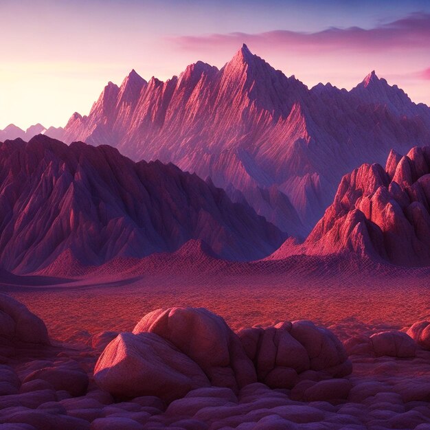 Photo majestic mountain range at dusk tranquil scene in arid climate generated by ai 8k