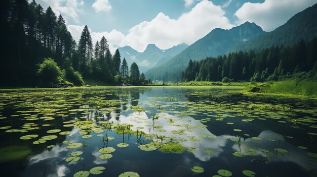 日の出の雄大な山脈