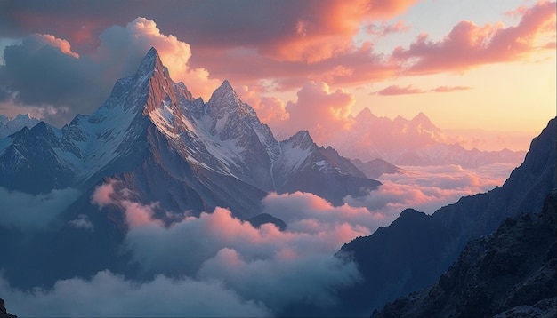 majestic mountain sunset