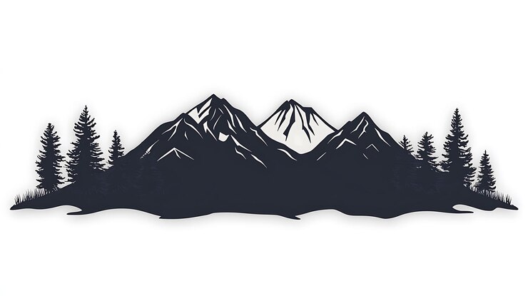 Photo majestic mountains and evergreen trees landscape