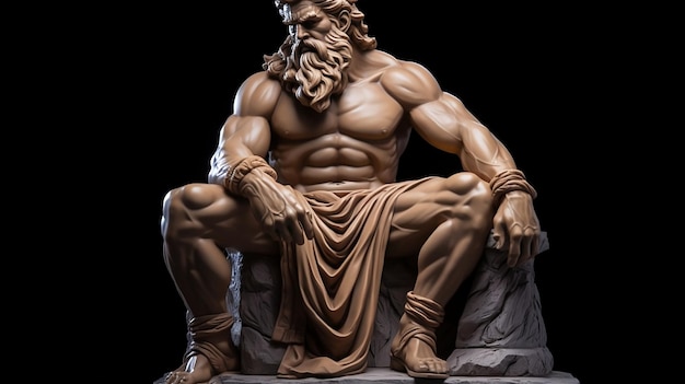 Majestic Muscular Stoic Statue Statue of a muscular stoic