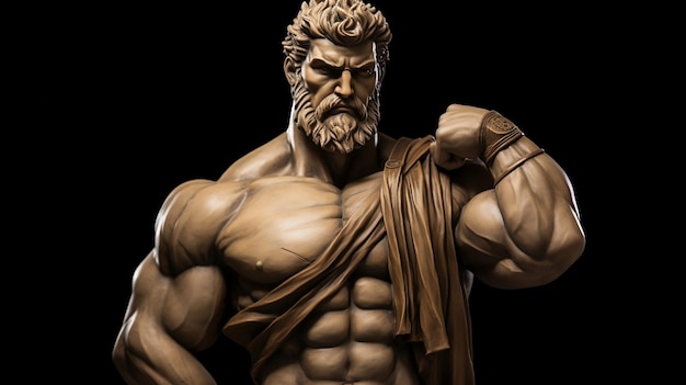 Majestic Muscular Stoic Statue Statue of a muscular stoic