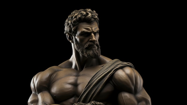 Majestic Muscular Stoic Statue Statue of a muscular stoic