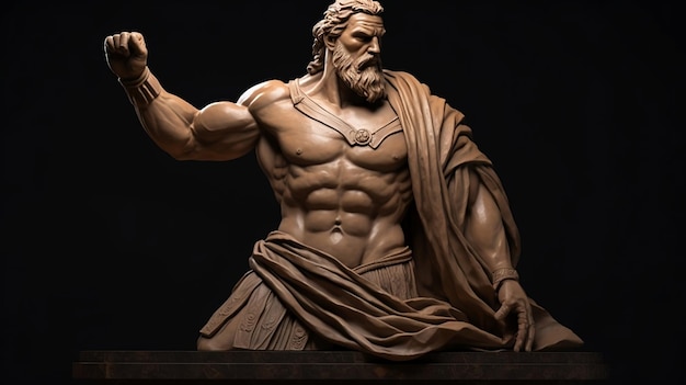 Majestic Muscular Stoic Statue Statue of a muscular stoic