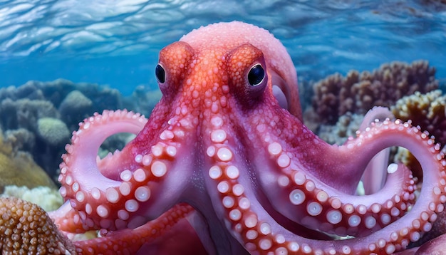 Majestic Octopus gracieus glijden door de diepten van de oceaan Generatieve AI