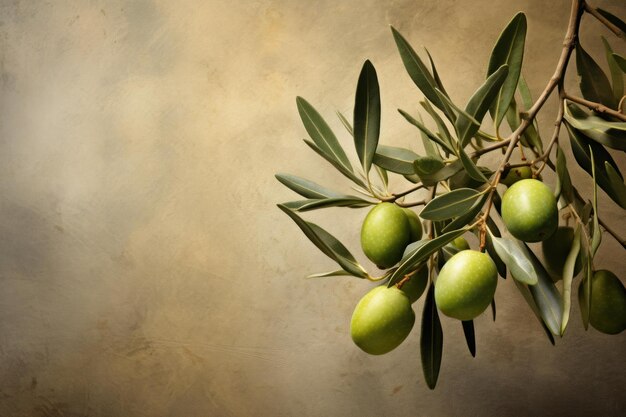 Majestic Olives tree garden branch Generate Ai