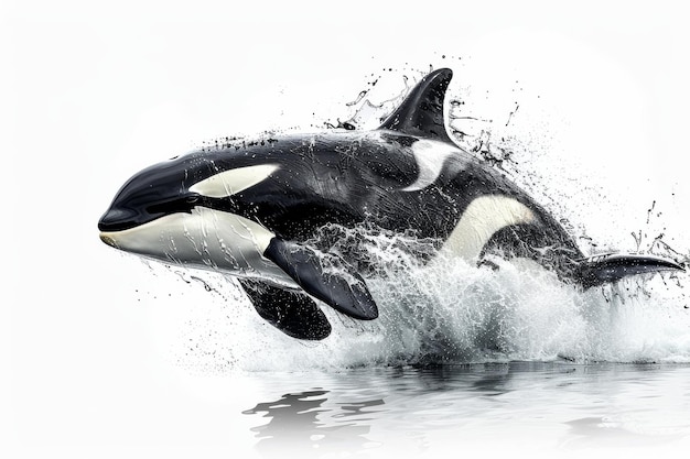 Majestic Orca Leaping From Water