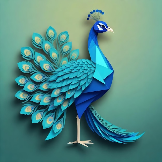 Foto illustrazione di majestic peacock bird clipart