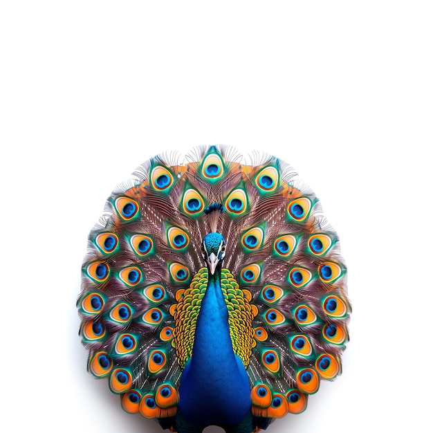 Majestic Peacock Displaying Feathers Generative AI