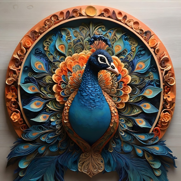 Majestic Plumage Enchanting Peacock Mandala