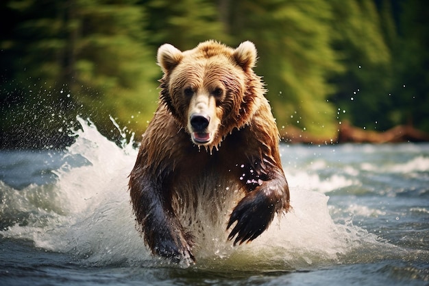 Majestic polar bear traversing the icy landscape of the Arctic