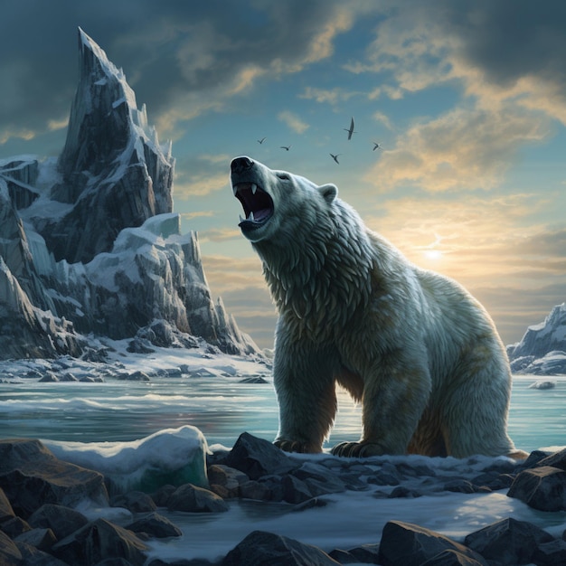 Majestic predator ruling over the Arctic