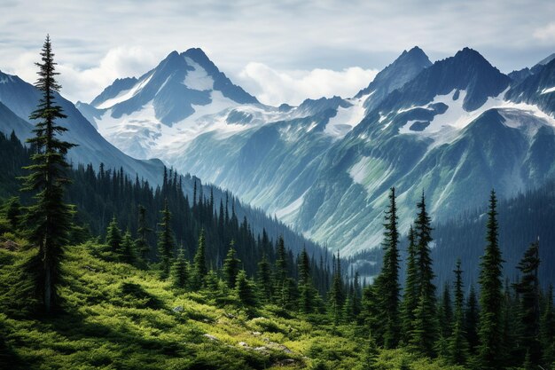 Majestic Reverie Peaks Mist and Verdant Valleys