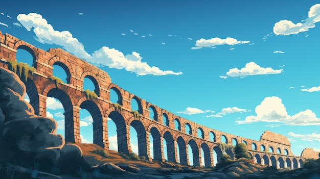 The Majestic Roman Aqueduct A Vibrant Illustrated Exploration by Oliver Jeffers and Andrew Archer