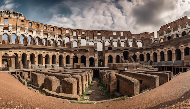 AI が生成したイタリアの壮大な古代建築遺跡