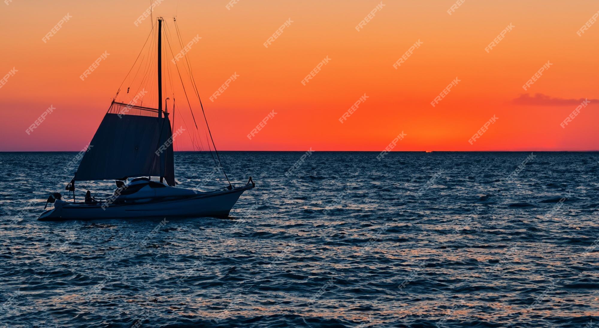 Premium AI Image | majestic sailboats on the sea with a beautiful ...