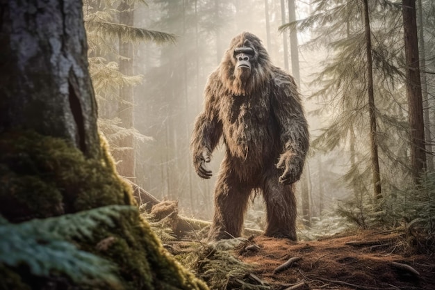 Majestic Sasquatch Roams the Forest